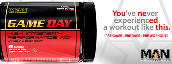 Review of MAN Sports pre-workout Game Day