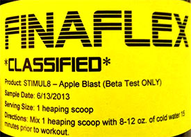 Finaflex classified and beta testing supplement Stimul8