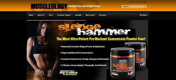 Muscleology update their website with a very familiar theme
