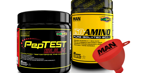 Sour batch ISO-Amino and funnel almost free with MAN's PepTEST Bulk at Natural Body