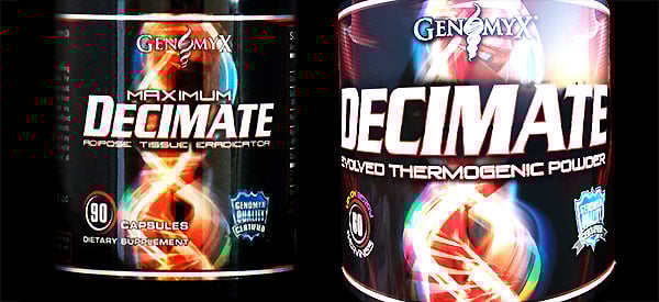 New Genomyx fat burning powder, Decimate Evolved