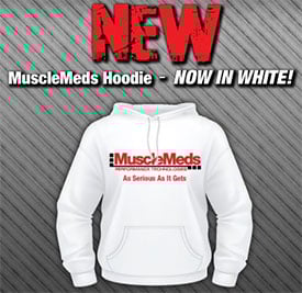 Signature Kai Green MuscleMeds hoodie now in white