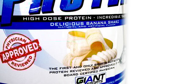 Review of Giant Sports Delicious Protein's new banana flavor