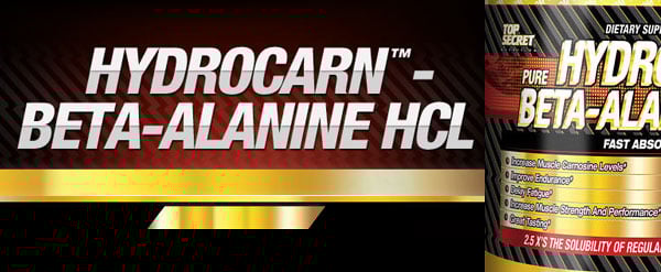 Top Secret Nutrition's new 100 serving Hydrocarn Beta Alanine HCL
