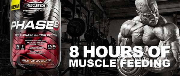 Review of Muscletech's Phase8 chocolate peanut butter and cookies and cream