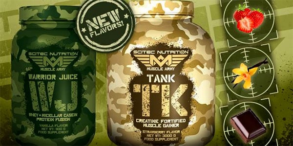 Scitec Nutrition add two more flavors to Muscle Army Warrior Juice and Tank Scitec Nutrition add two more flavors to Muscle Army Warrior Juice and Tank