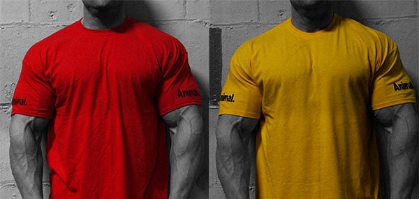 Animal Pak's new Singlet T available in red or yellow