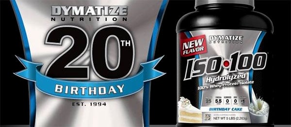 Dymatize Nutrition's fudge brownie and birthday cake ISO 100 at Nutraplanet