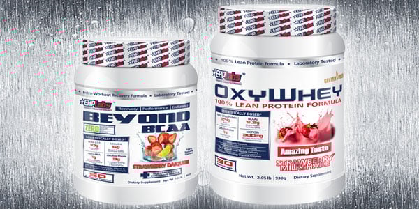 EHP Lab's latest OxyWhey and Beyond BCAA available and detailed