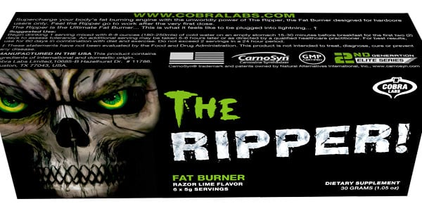 Cobra Labs the Ripper spotted in a 6 serving trial size Cobra Labs the Ripper spotted in a 6 serving trial size