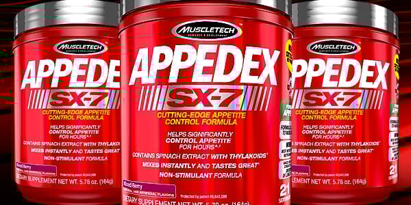 Appetite control formula Appedex makes it 12 for Muscletech's SX-7 Series