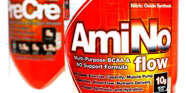 Muscle Elements transparently dosed facts panel for AmiNO Flow revelaed