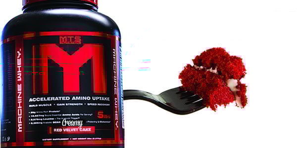 Creamy red velvet cake with real cake bits makes it 9 for Machine Whey