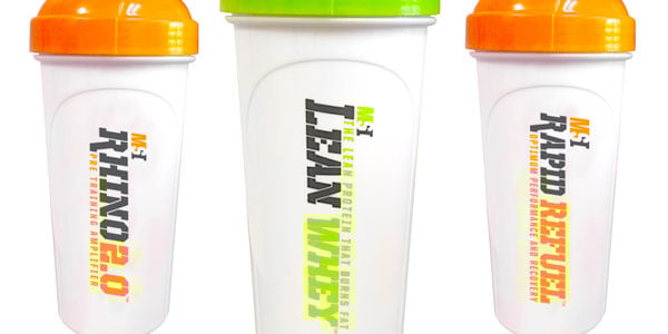 Almost all white supplement supporting shakers available direct from Muscle Sport