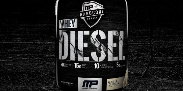 Exact macros confirmed for Muscle Pharm's Hardcore Series protein powder Diesel
