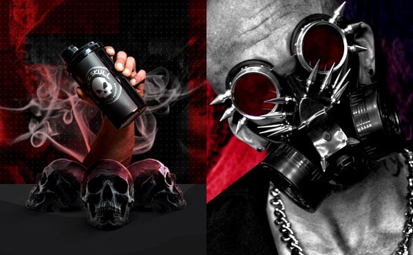 pro supps black skull