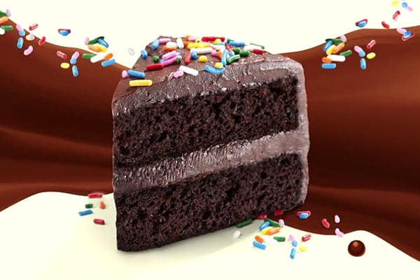 chocolate birthday cake one bar