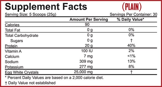 real food egg white crystals