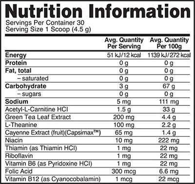 optimum burn complex caffeine free