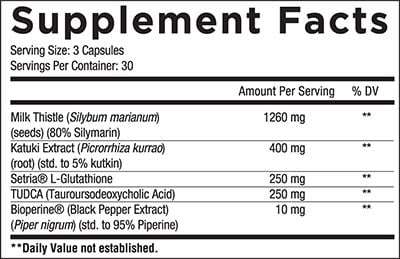 Core Nutritionals Core Liver Label