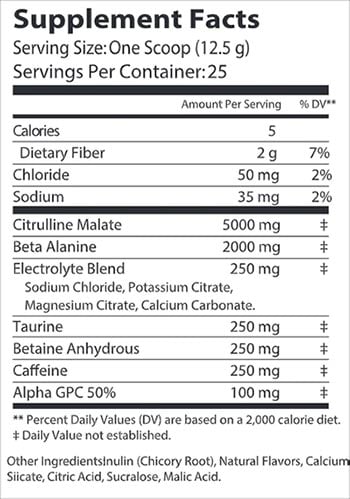 6am Run Nutrition Bolt Label