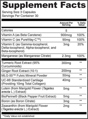 Bowmar Nutrition Joint 2 Label