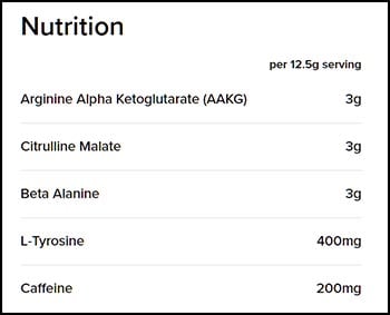 Bulk Essential Pre Workout Label