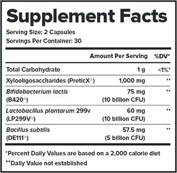 Legion Biome Probiotic Label