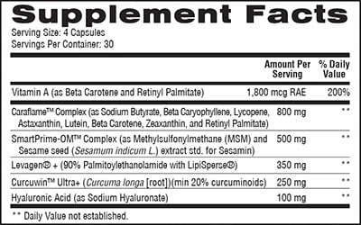 Soul Performance Nutrition Solace Joint Care Label