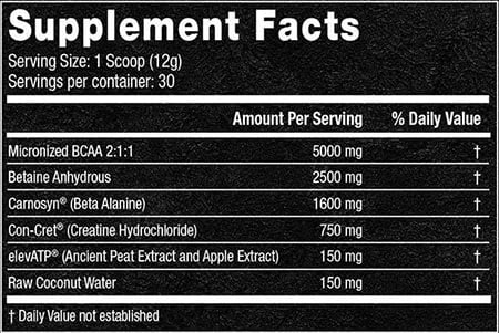 Bodybuilding Com Elite Power Bcaa Label