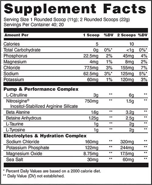 Animal Pump Non Stim Label