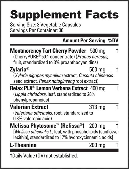 Nutrabio Sleep Label