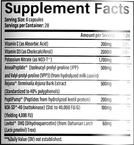 Infinis Nutrition Blood Flow Label