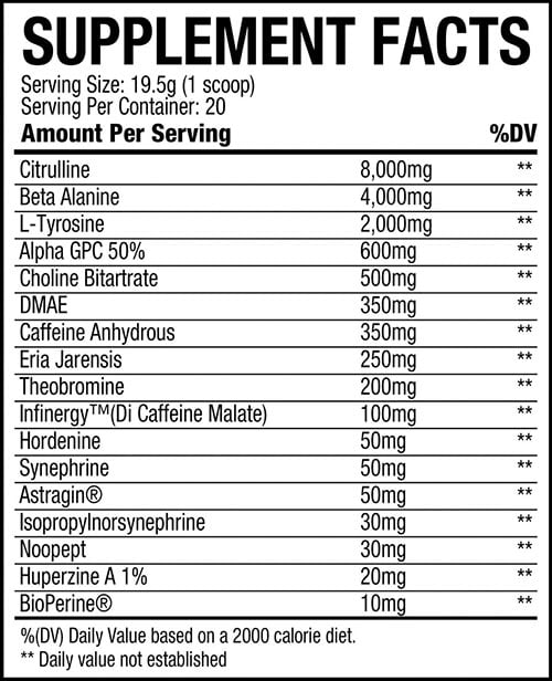 Nemesis Nutrition Psycho Stim Label