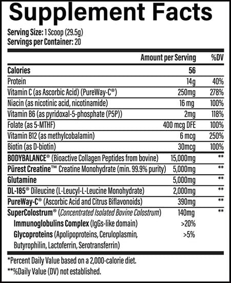 Infinis Nutrition Daily Peptide Label