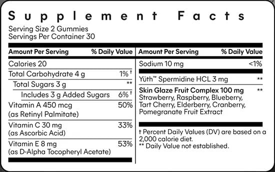 Lemme Skin Glaze Gummies Label