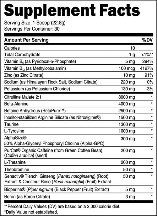 Transparent Labs Beast Bulk Label