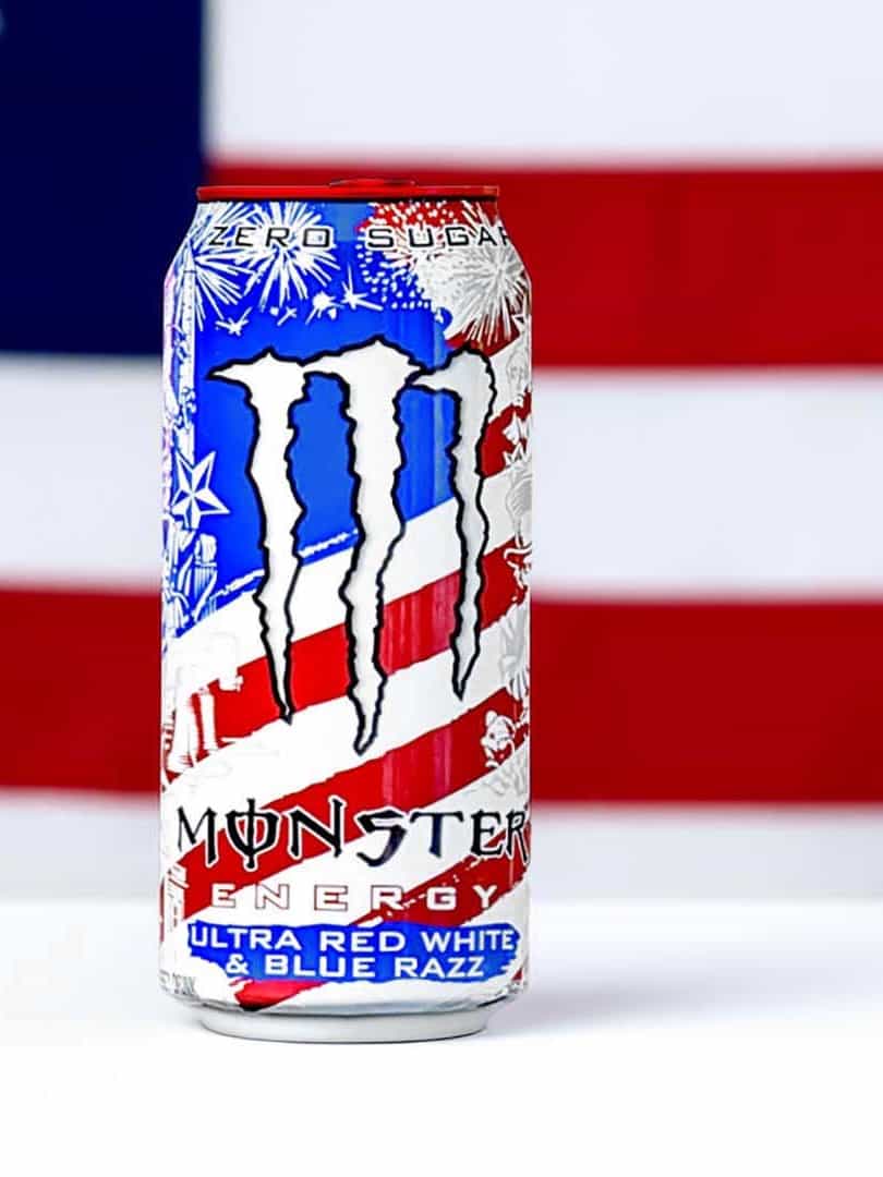 Monster Ultra Red White And Blue Razz