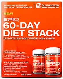 EPIQ's new 60-Day Diet Stack combining Shred and Ripped