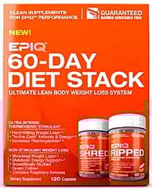EPIQ's new 60-Day Diet Stack combining Shred and Ripped EPIQ's new 60-Day Diet Stack combining Shred and Ripped