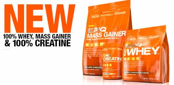 EPIQ's 100% Creatine and Whey joined by Mass Gainer EPIQ's 100% Creatine and Whey joined by Mass Gainer