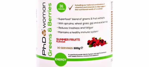PhD Woman introduces their seventh supplement Greens & Berries
