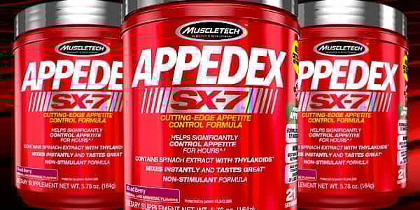 Appetite control formula Appedex makes it 12 for Muscletech's SX-7 Series Appetite control formula Appedex makes it 12 for Muscletech's SX-7 Series