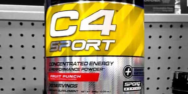 Facts panel photographed of Cellucor's new pre-workout C4 Sport