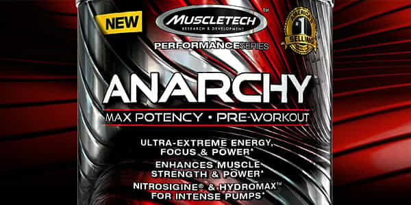 Nitrosigine & HydroMax confirmed for Muscletech's upcoming pre-workout Anarchy