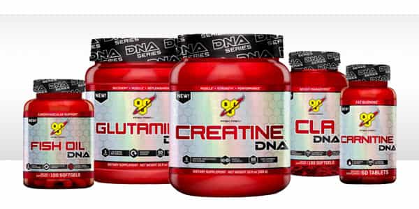 BSN's other five DNA Series supplements pictured and detailed