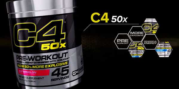 C4 50x exactly what Cellucor promote with 50% extra per serving
