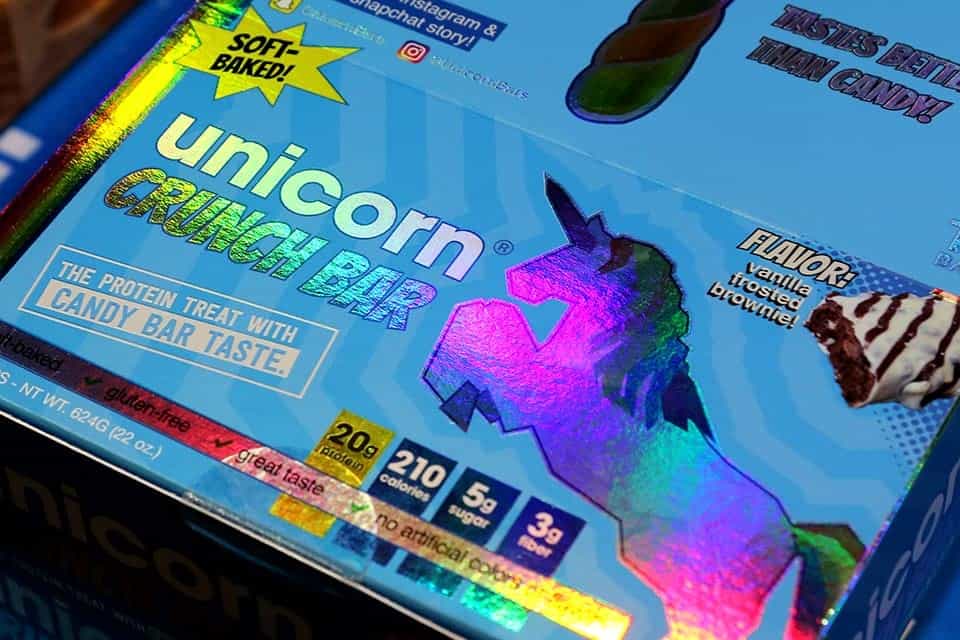 Well branded Unico Nutrition introduces its Unicorn Crunch Bar Stack3d