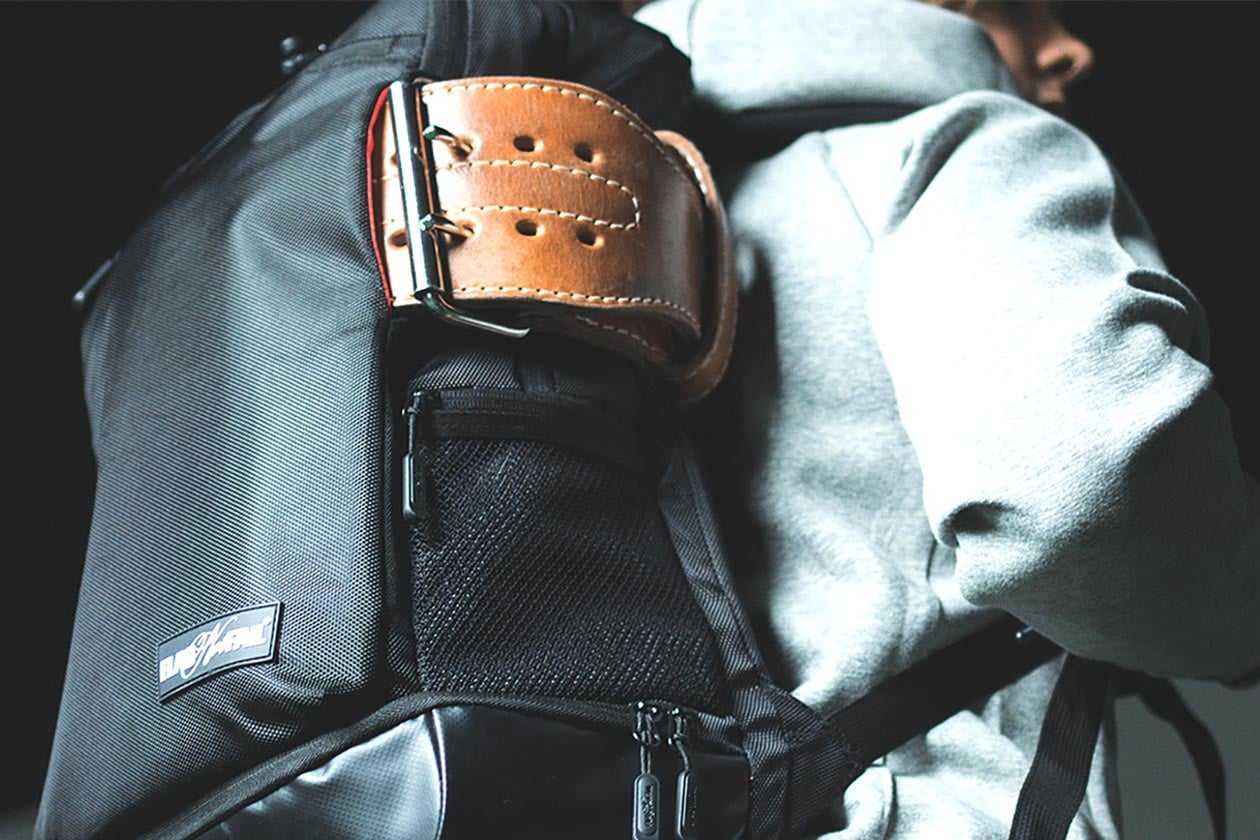 Gym Bro Bag featuring the first ever lifting belt holder Stack3d