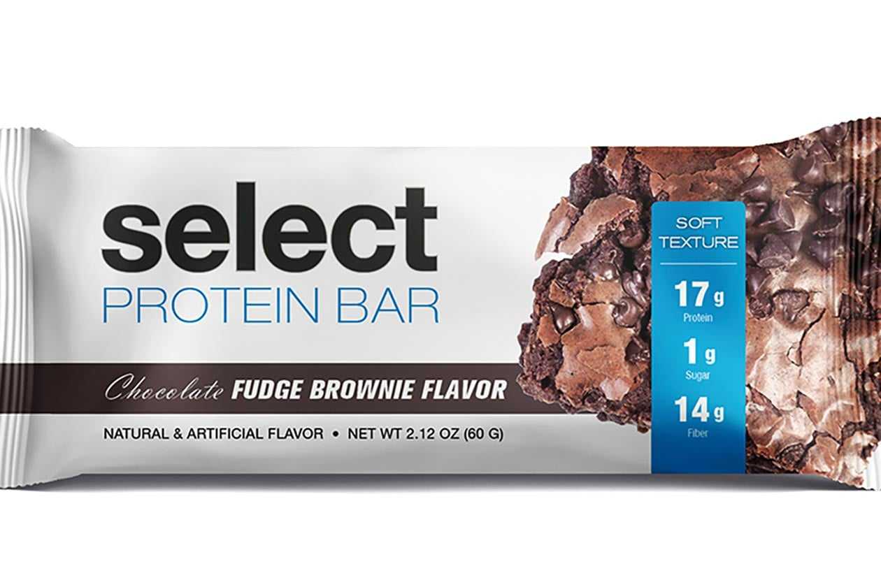 Select Protein Bar now available in Chocolate Fudge Brownie Stack3d